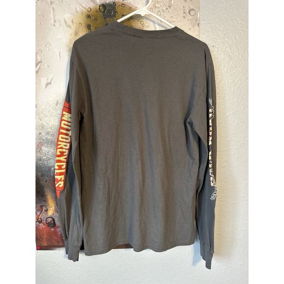 Tree Hugger Shirt Long Sleeve Back Road Motorcycles Graphic Tee M - Picture 2 of 3